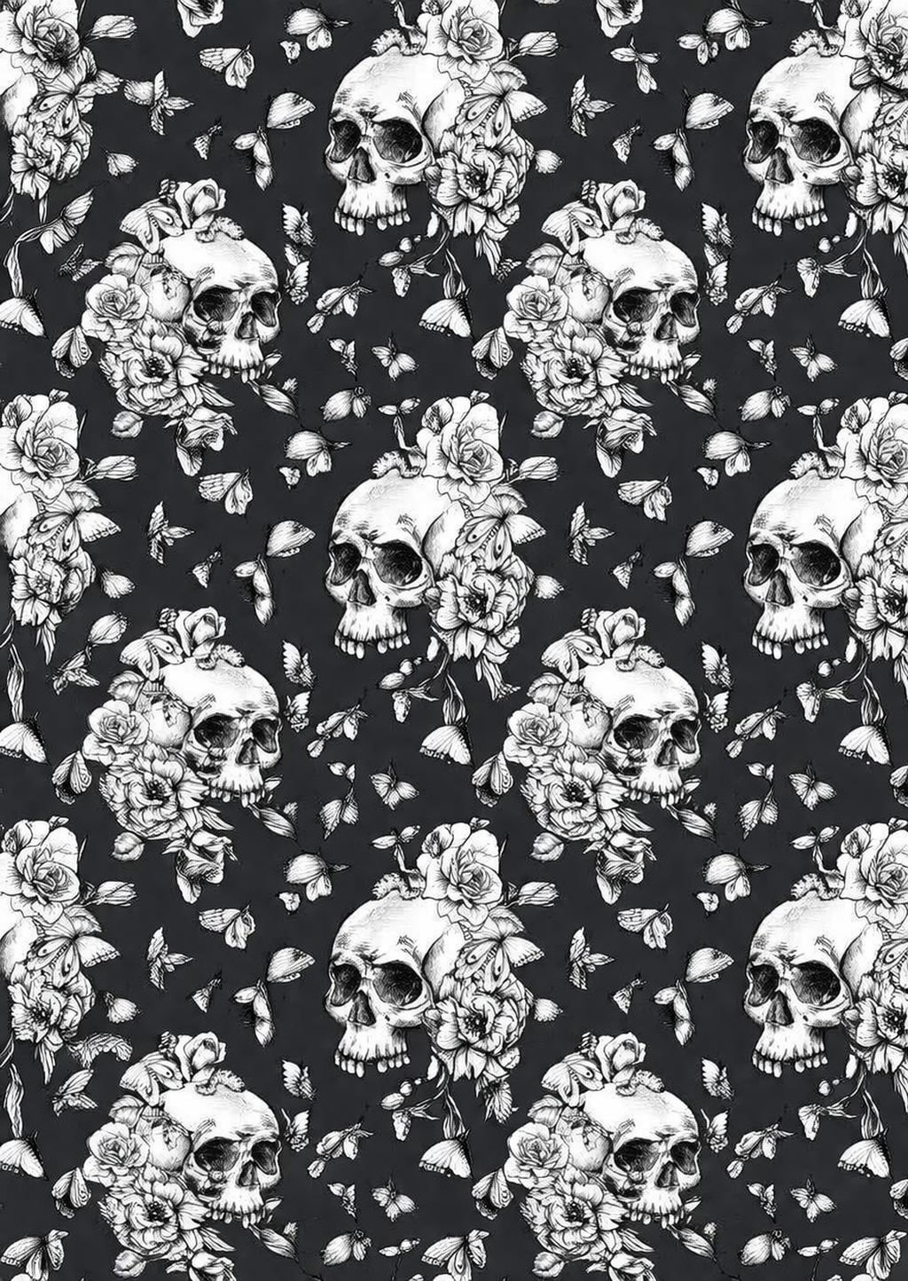 Gothic Skull Cake Wrap A4 Edible Image | Black Floral Skull Cake Topper | Custom Cake Wrap Australia
