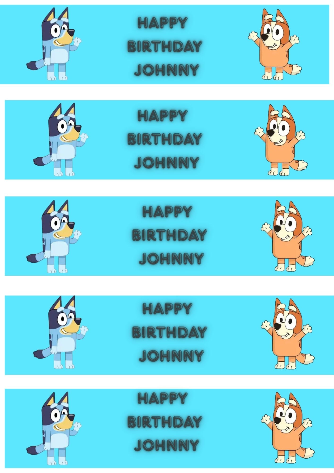 Bluey Birthday Party Printable Bundle | Editable Instant Download Party Pack | Invitations, Cake Toppers, Water Bottle Labels & Decorations